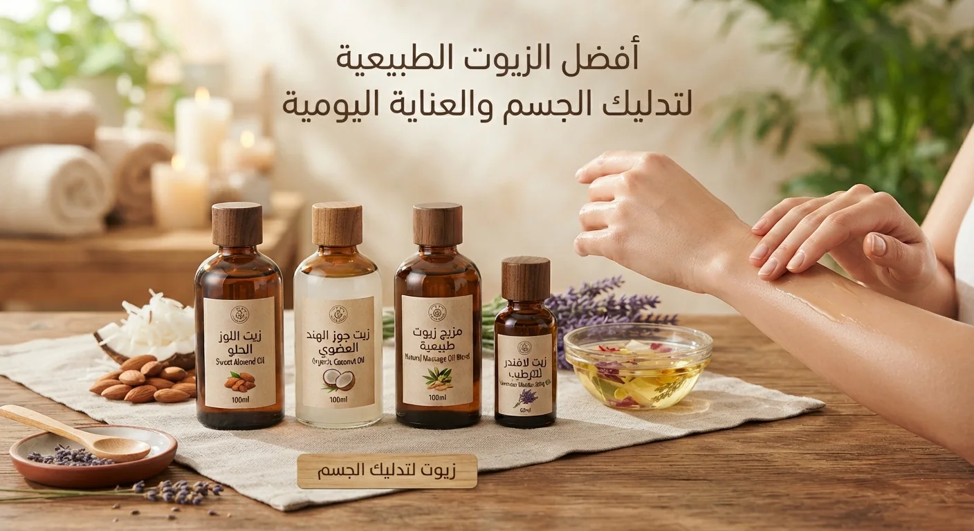 أفضل الزيوت الطبيعية لتدليك الجسم والعناية اليومية