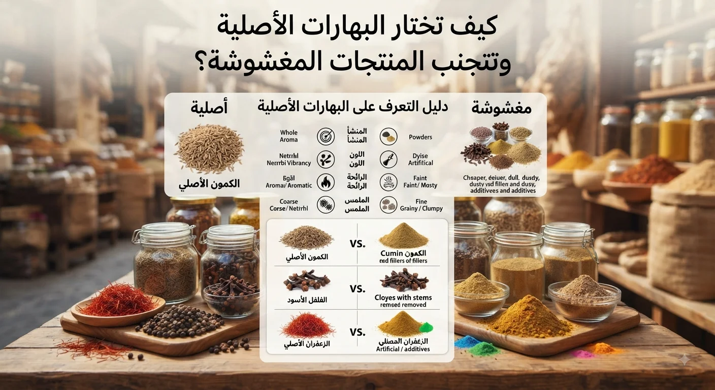 كيف تختار البهارات الأصلية وتتجنب المنتجات المغشوشة؟